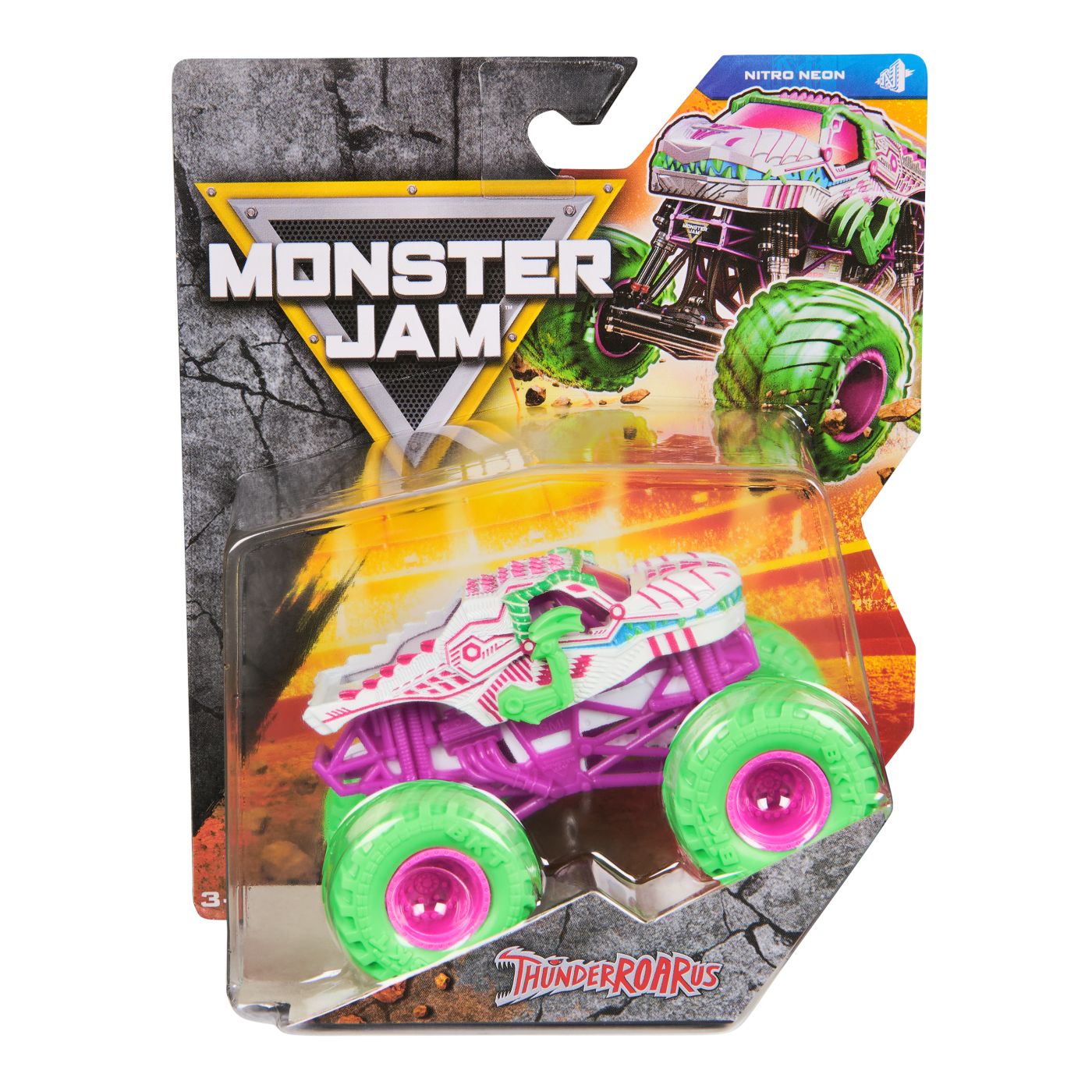 Jucării și jocuri - MONSTER JAM NITRO NEON MASINUTA METALICA THUNDERROARUS SCARA 1 LA 64