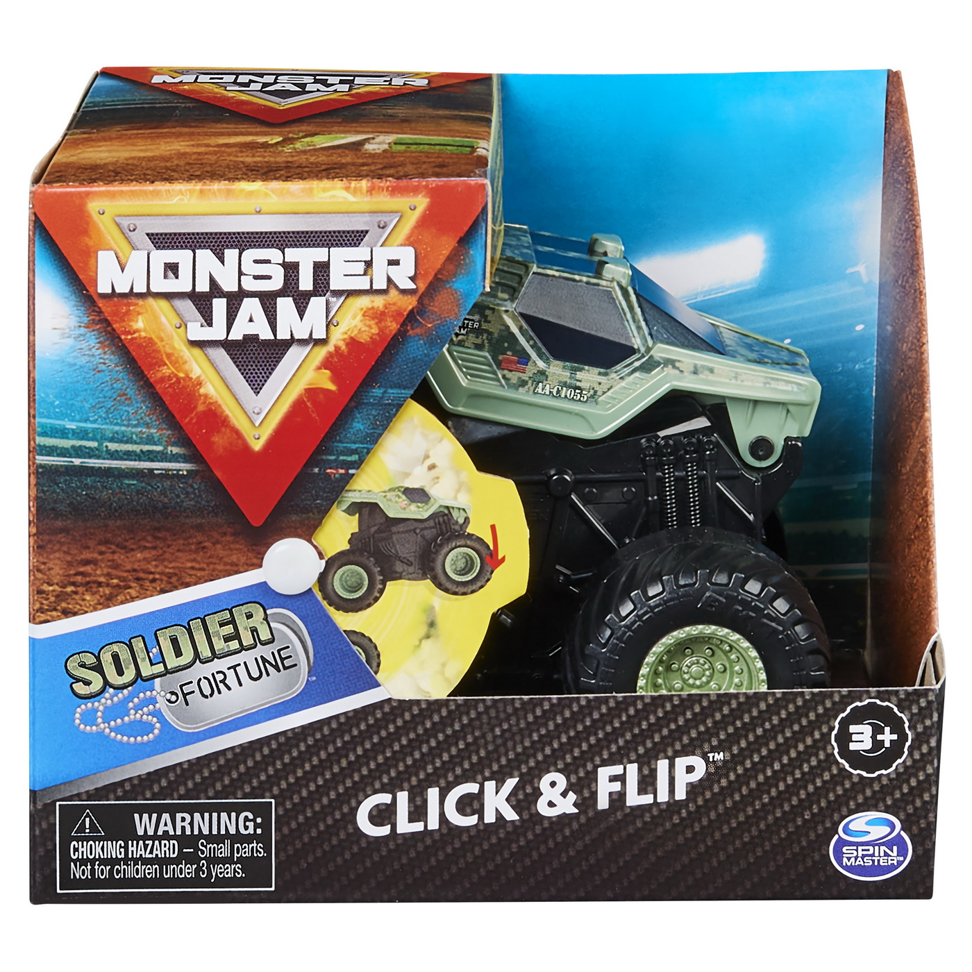 Jucării și jocuri - MONSTER JAM SOLDIER FORTUNE SERIA CLICK FLIP SCARA 1 LA 43