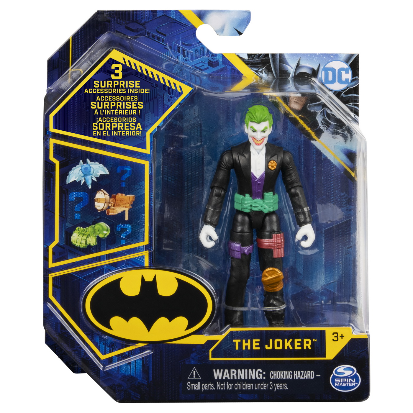 Jucării și jocuri - FIGURINA JOKER ARTICULATA 10CM CU 3 ACCESORII SURPRIZA