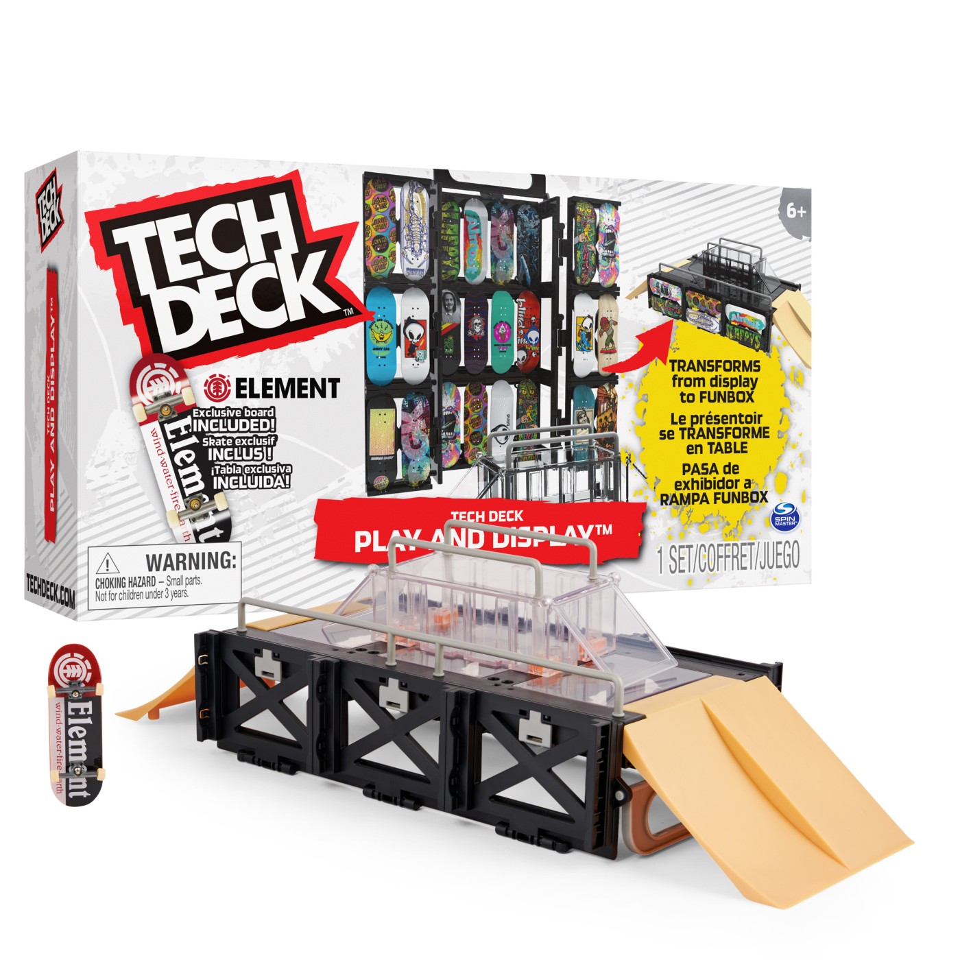 Jucării și jocuri - TECH DECK PACHET VITRINA SI PODIUM