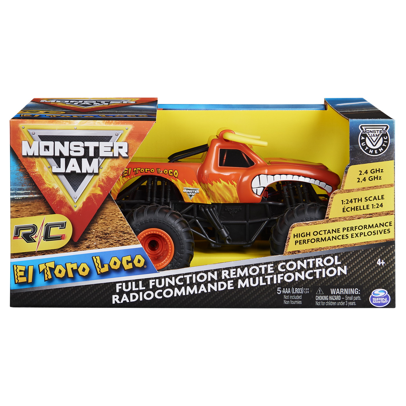 Jucării și jocuri - MONSTER JAM RC MASINUTA EL TORO LOCO SCARA 1:24