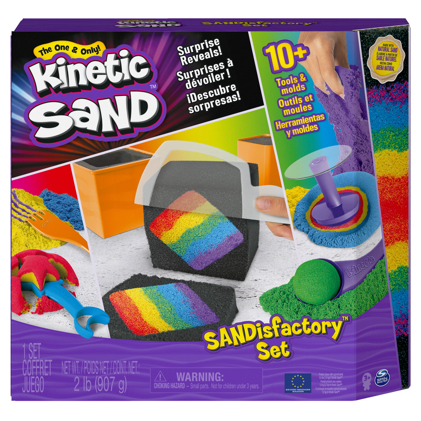 Plastilină și nisip kinetic - KINETIC SAND SET DE JOACA SANDISFACTORY