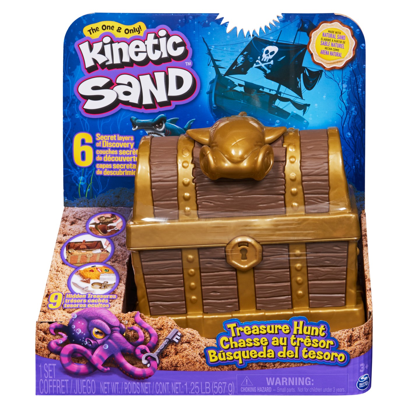 Plastilină și nisip kinetic - KINETIC SAND CUTIA DE COMORI