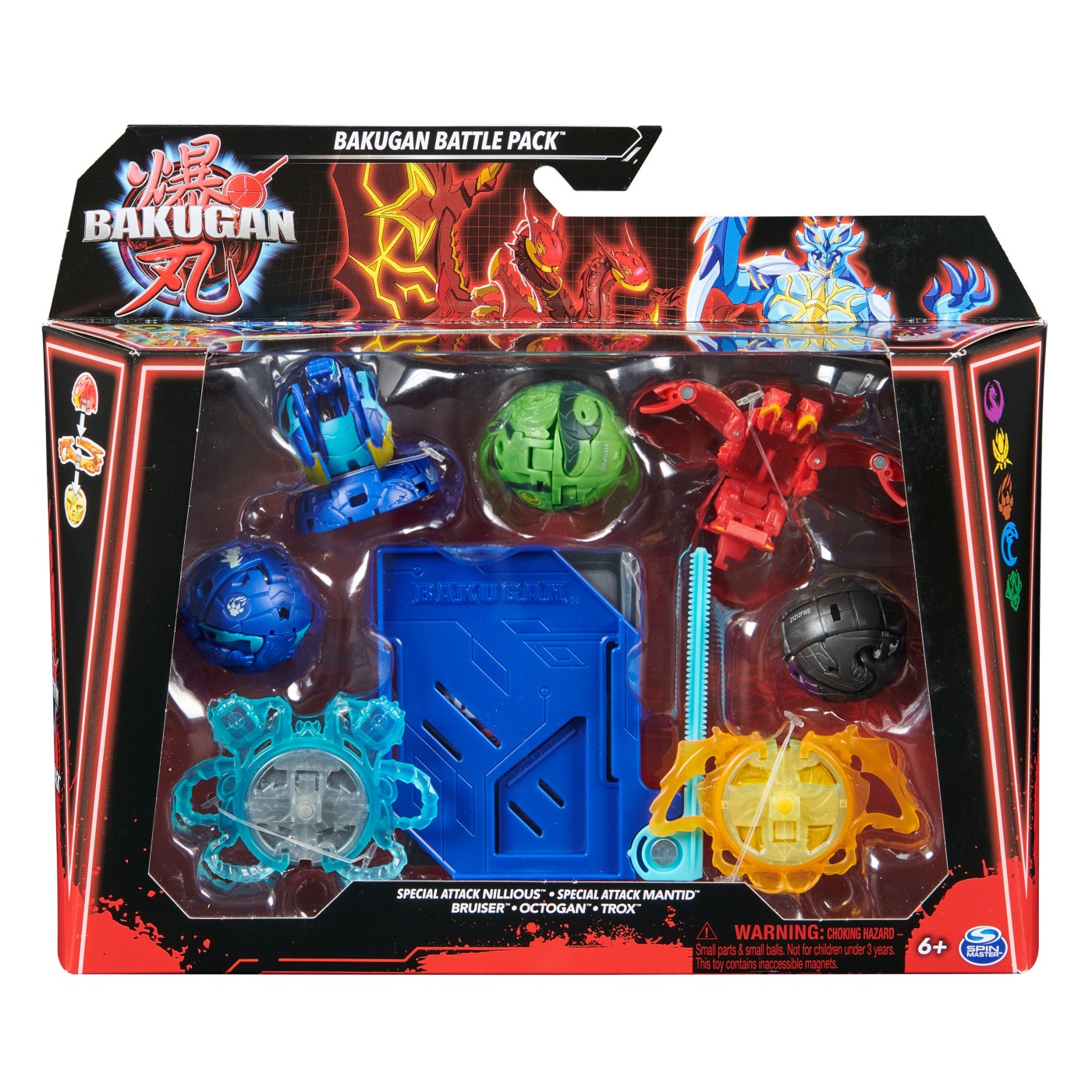 Jucării și jocuri - BAKUGAN SET DE LUPTA NILLIOUS, MANTID, BRUISER, OCTOGAN SI TROX