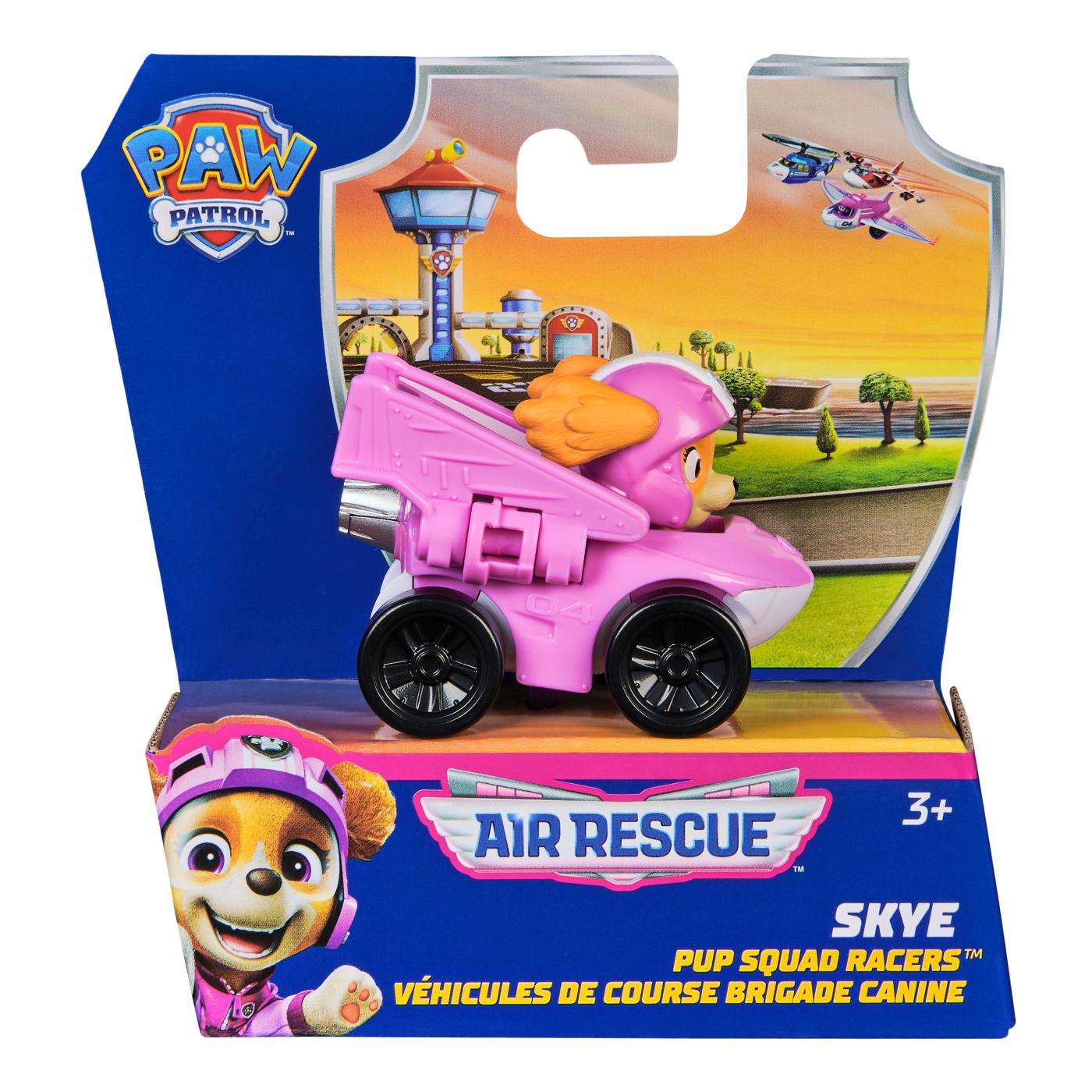 Jucării și jocuri - PATRULA CATELUSILOR PUP SQUAD RACERS AIR RESCUE VEHICUL METALIC SKYE SCARA 1 LA 55