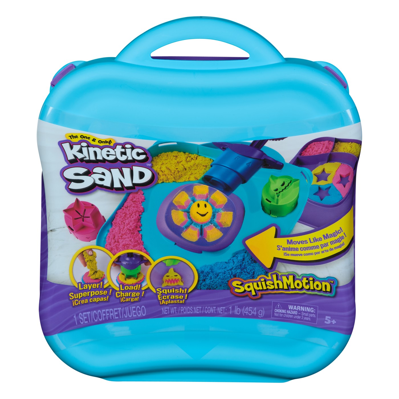 Plastilină și nisip kinetic - KINETIC SAND SET NISIP SQUISH MOTION