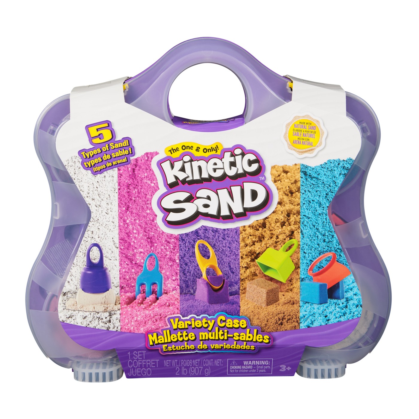 Plastilină și nisip kinetic - KINETIC SAND SET GEANTA PENTRU PLAJA VARIETY CASE