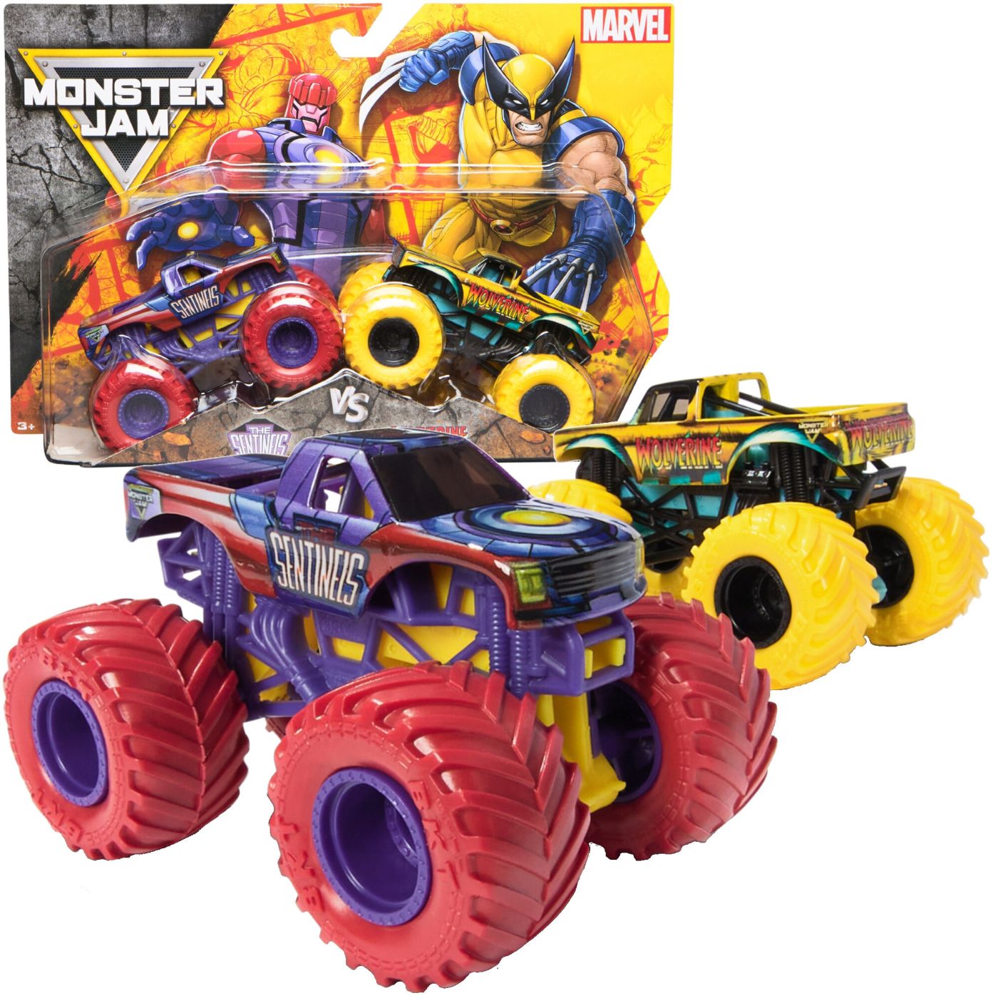 MONSTER JAM SET 2 MASINUTE METALICE THE SENTINELS VS WOLVERINE SCARA 1 LA 65 [3]