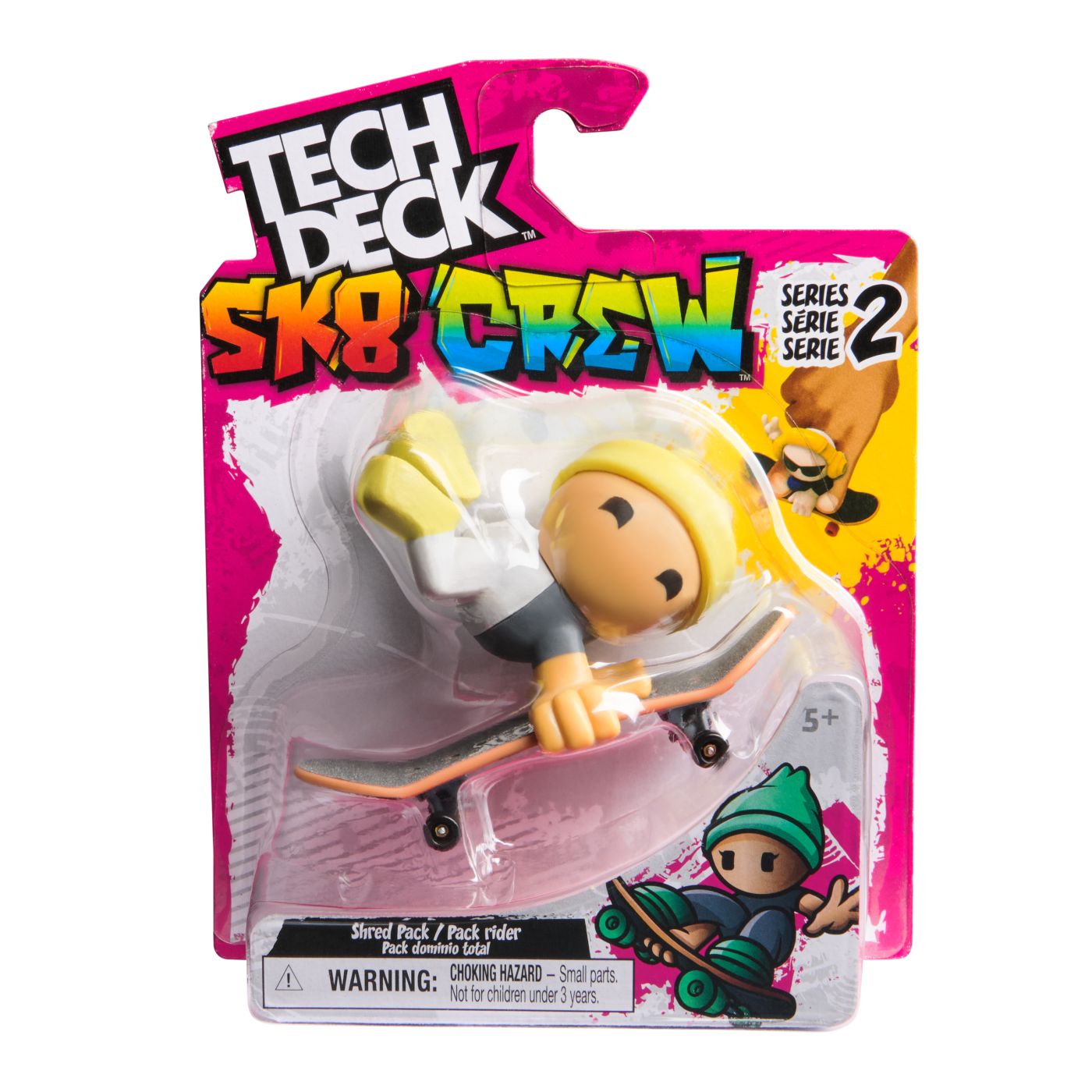 Jucării și jocuri - TECH DECH SK8 CREW PACHET PLACA SI FIGURINA 9.6CM SAPCA GALBENA