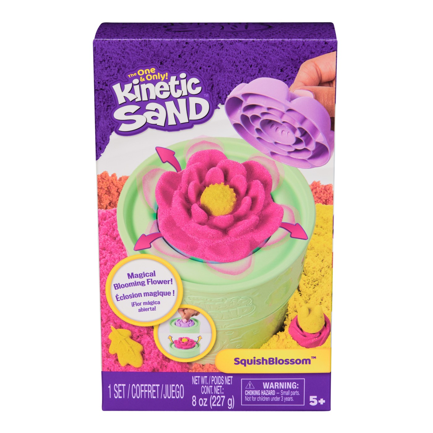 Plastilină și nisip kinetic - KINETIC SAND FLOARE SQUISH BLOSSOM