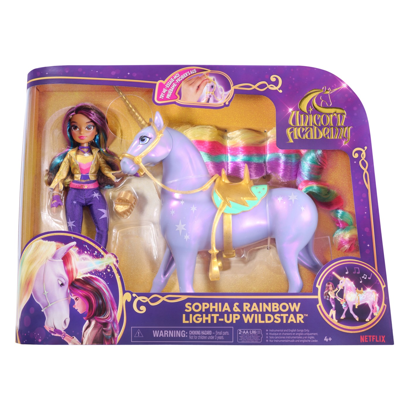 Jucării și jocuri - UNICORN ACADEMY SET SOPHIA SI WILDSTAR LUMINA DE CURCUBEU