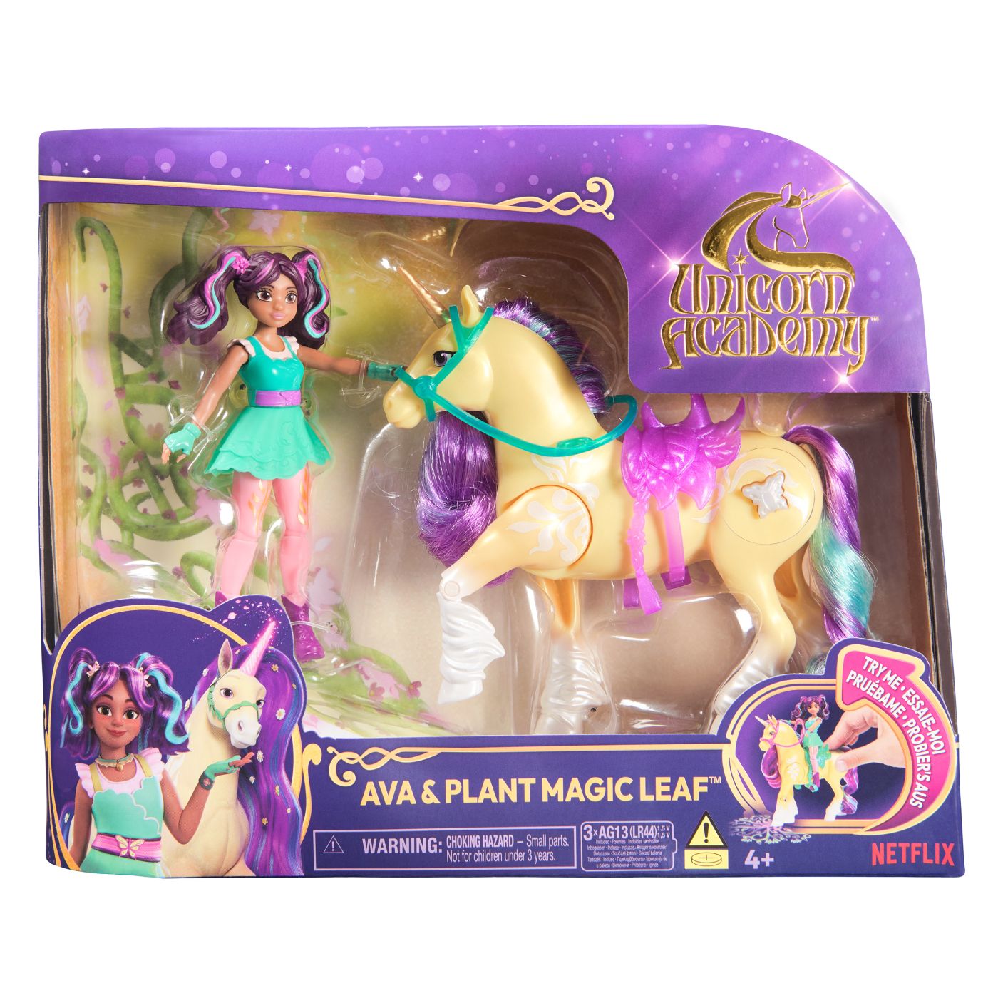 Jucării și jocuri - UNICORN ACADEMY SET PAPUSA AVA SI UNICORNUL LEAF PLANTA MAGICA