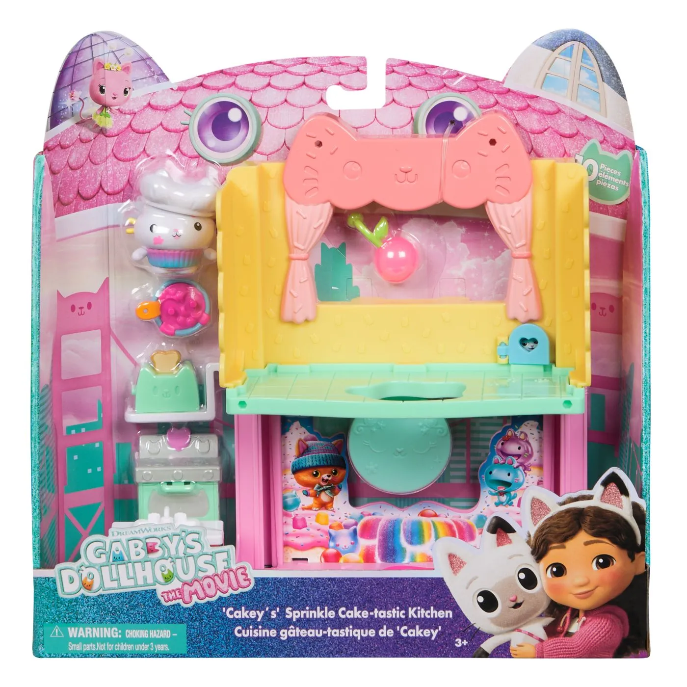 Jucării - GABBYS DOLLHOUSE FILMUL BUCATARIA MAGICA A LUI CAKEYS CU FIGURINE SI ACCESORII