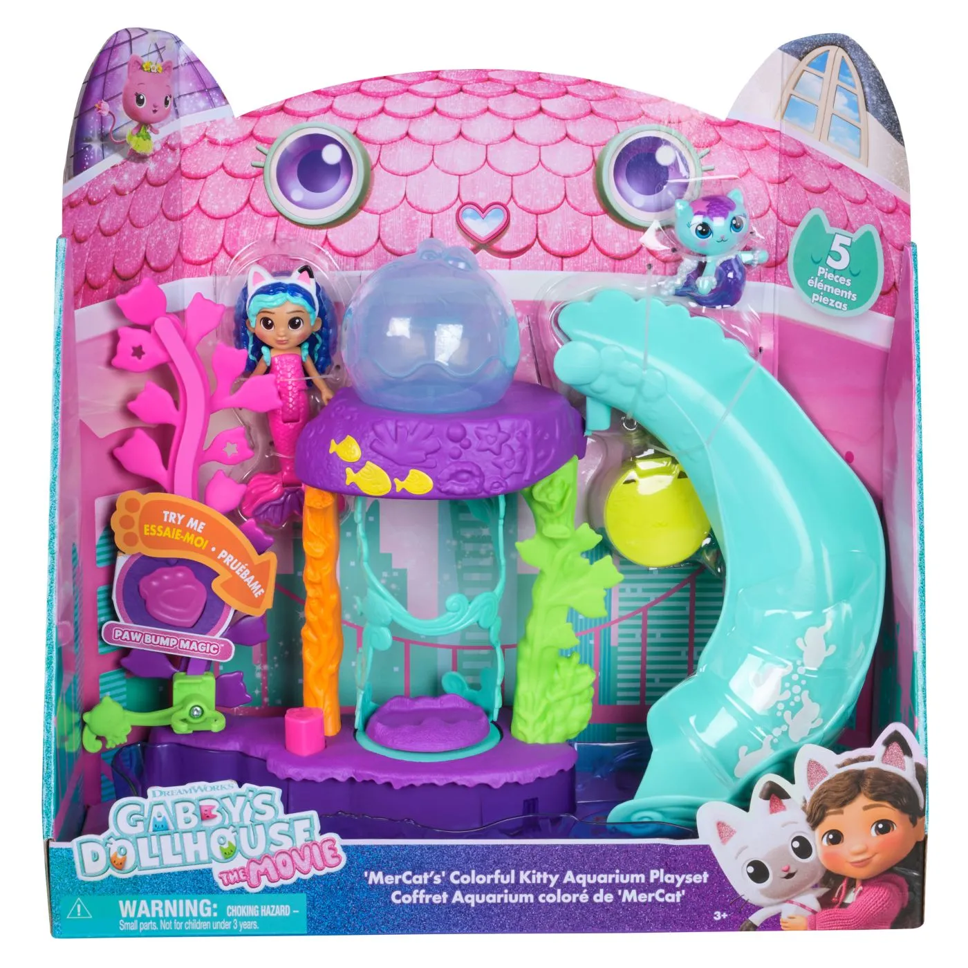 Jucării - GABBYS DOLLHOUSE FILMUL SET ACVARIUL COLORAT CU FIGURINA SI ACCESORII