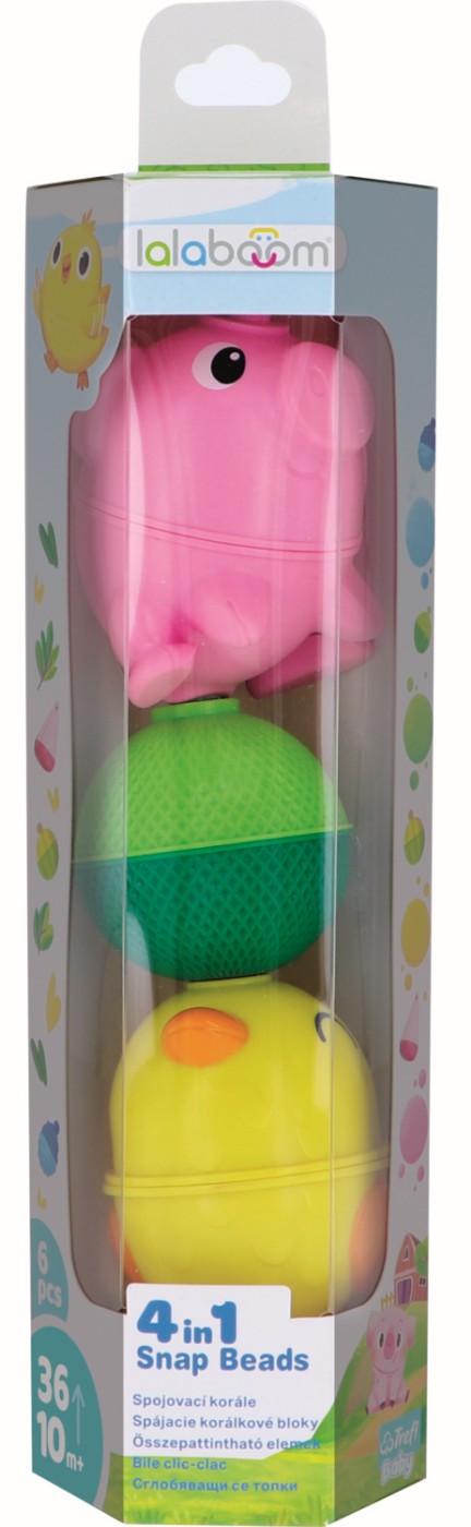 Jucării pentru bebeluși - LALABOOM JOC DE DEZVOLTARE BEBE MONTESSORI 6 PIESE