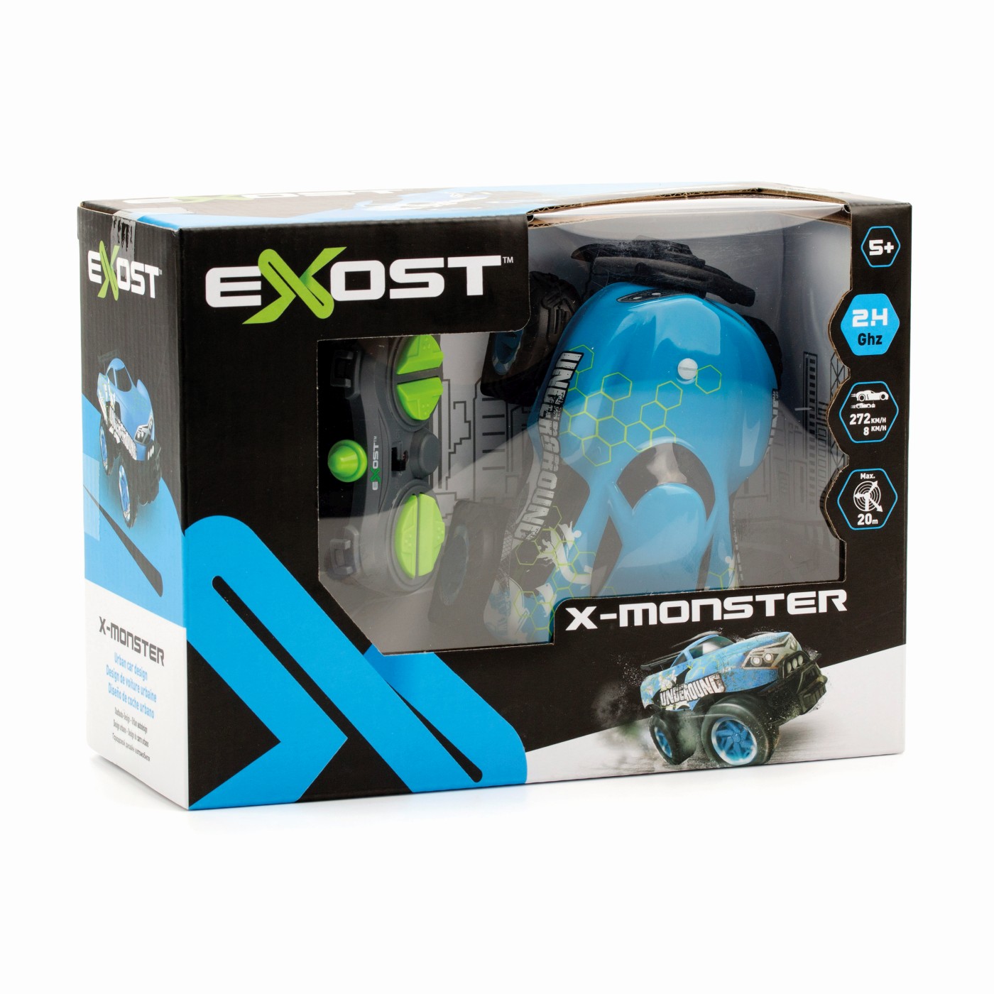 Masinuțe cu telecomandă - SILVERIT EXOST MASINA CU TELECOMANDA X MONSTER ALBASTRA