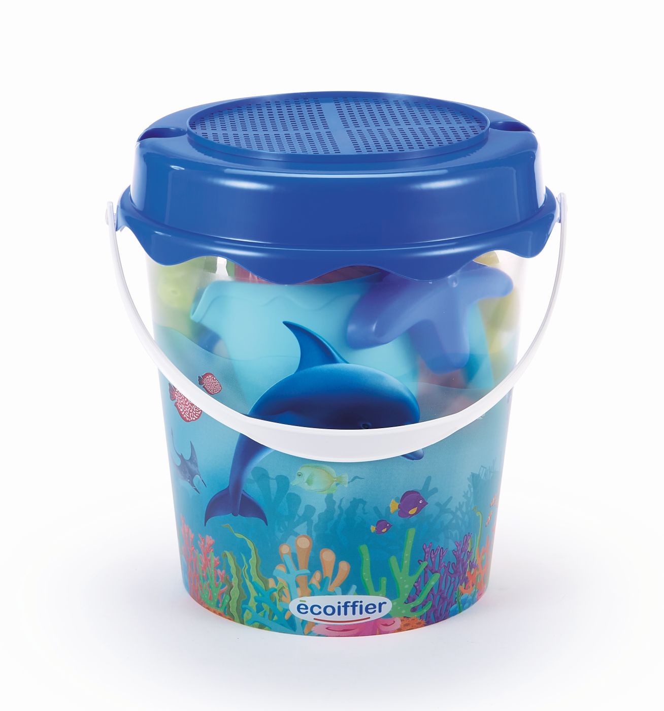 Jucării și jocuri - ECOIFFIER GALETUSA CU 12 ACCESORII PENTRU NISIP 21CM