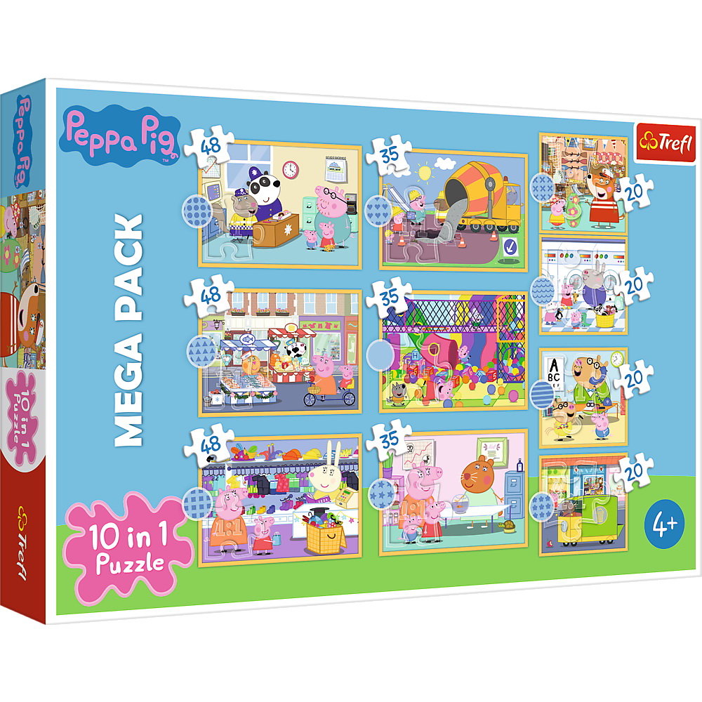 Jucării și jocuri - PUZZLE TREFL 10IN1 INTALNESTE-O PE PEPPA PIG