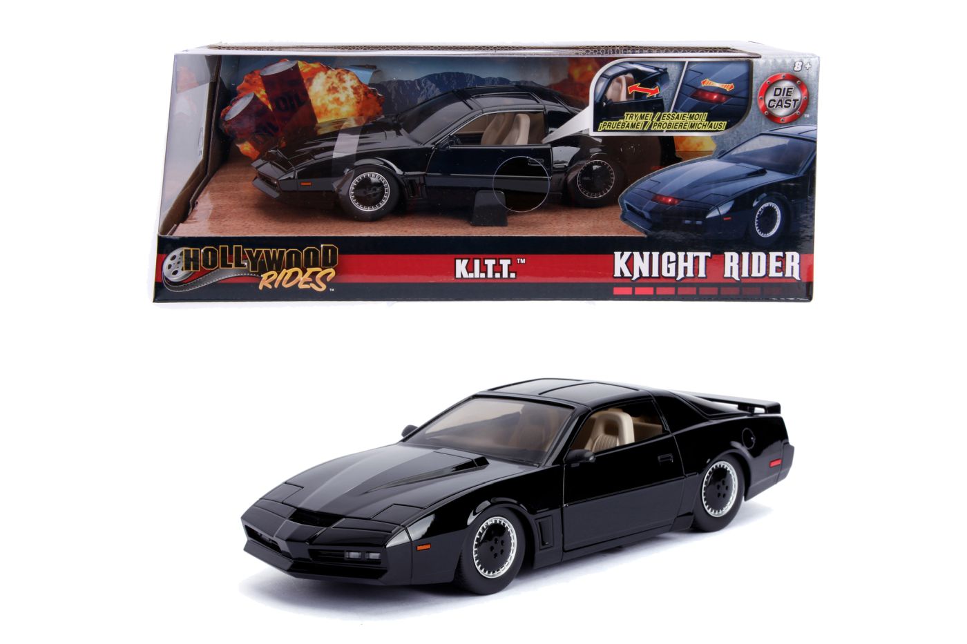 Jucării și jocuri - JADA HOLLYWOOD RIDES KNIGHT RIDER MASINUTA METALICA KITT SCARA 1 LA 24