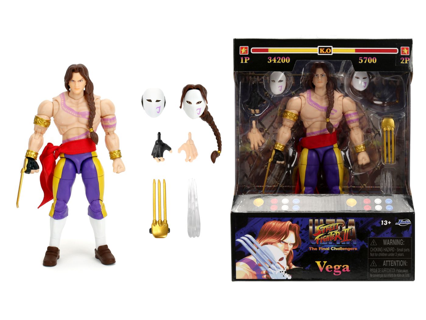 Jucarii - JADA STREET FIGHTER 2 SET FIGURINA VEGA 15CM SI ACCESORII