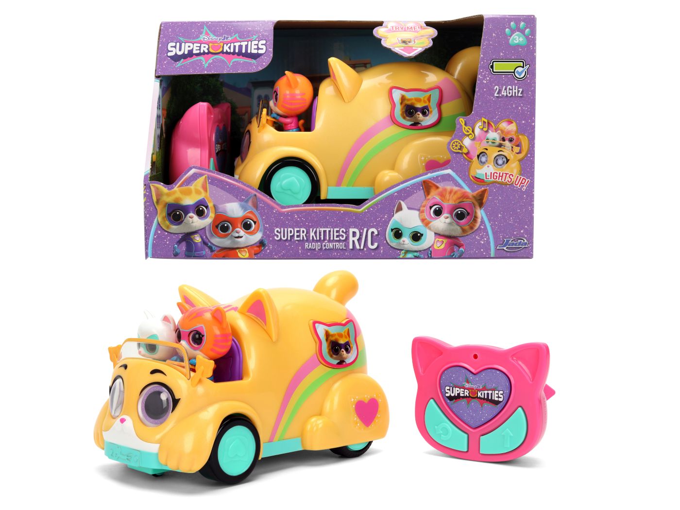 Jucarii - JADA SUPER KITTIES MASINUTA R/C CU TELECOMANDA 2.4GHz 17CM