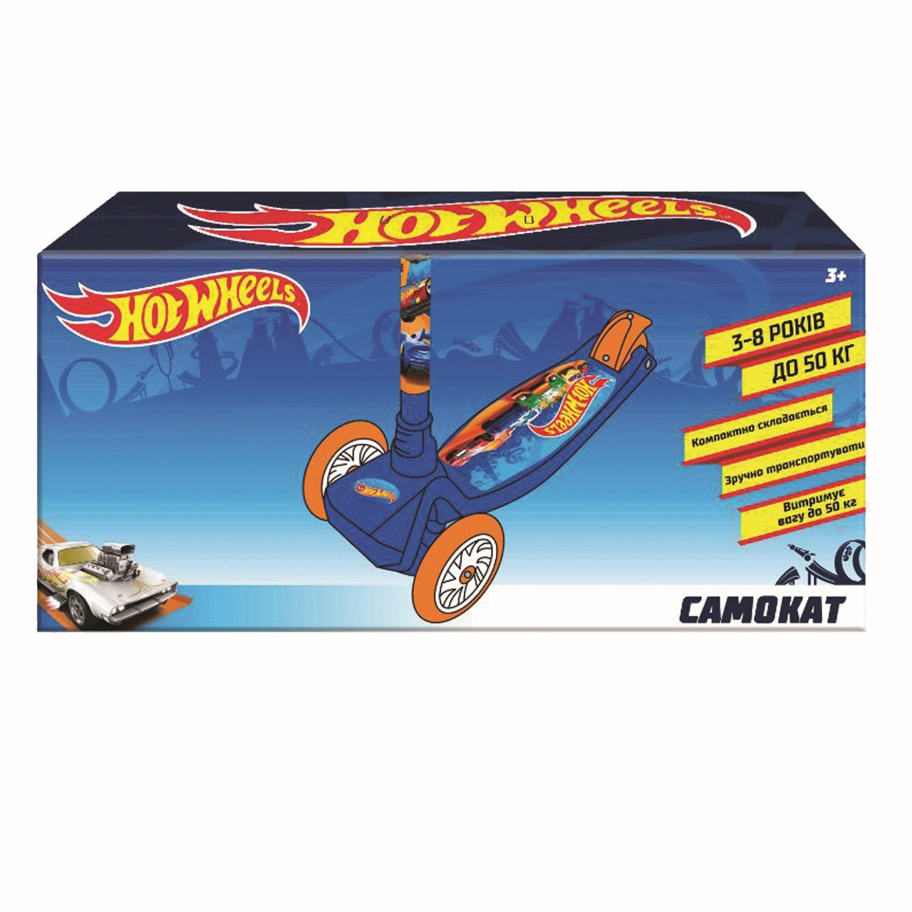 Import - TROTINETA CU 3 ROTI HOT WHEELS