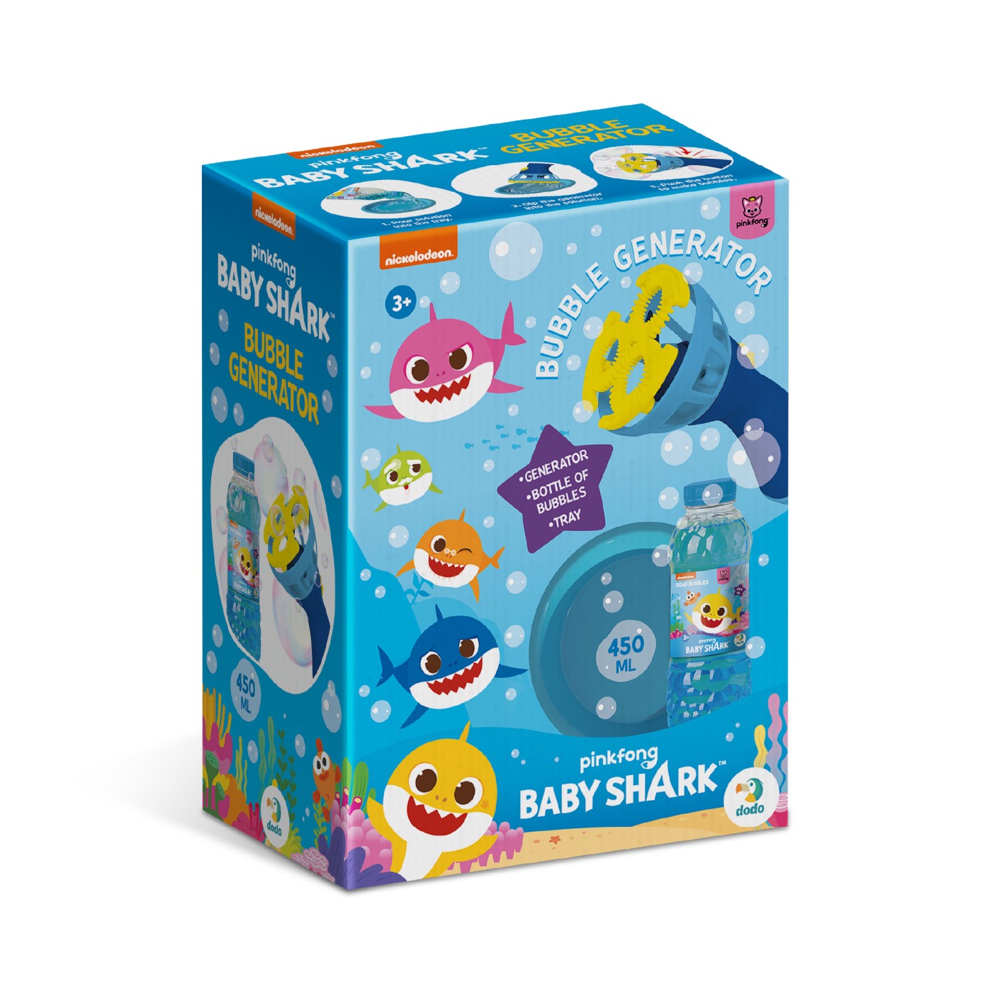 Import - BABY SHARK SET DE BALOANE DE SAPUN CU GENERATOR 450ML