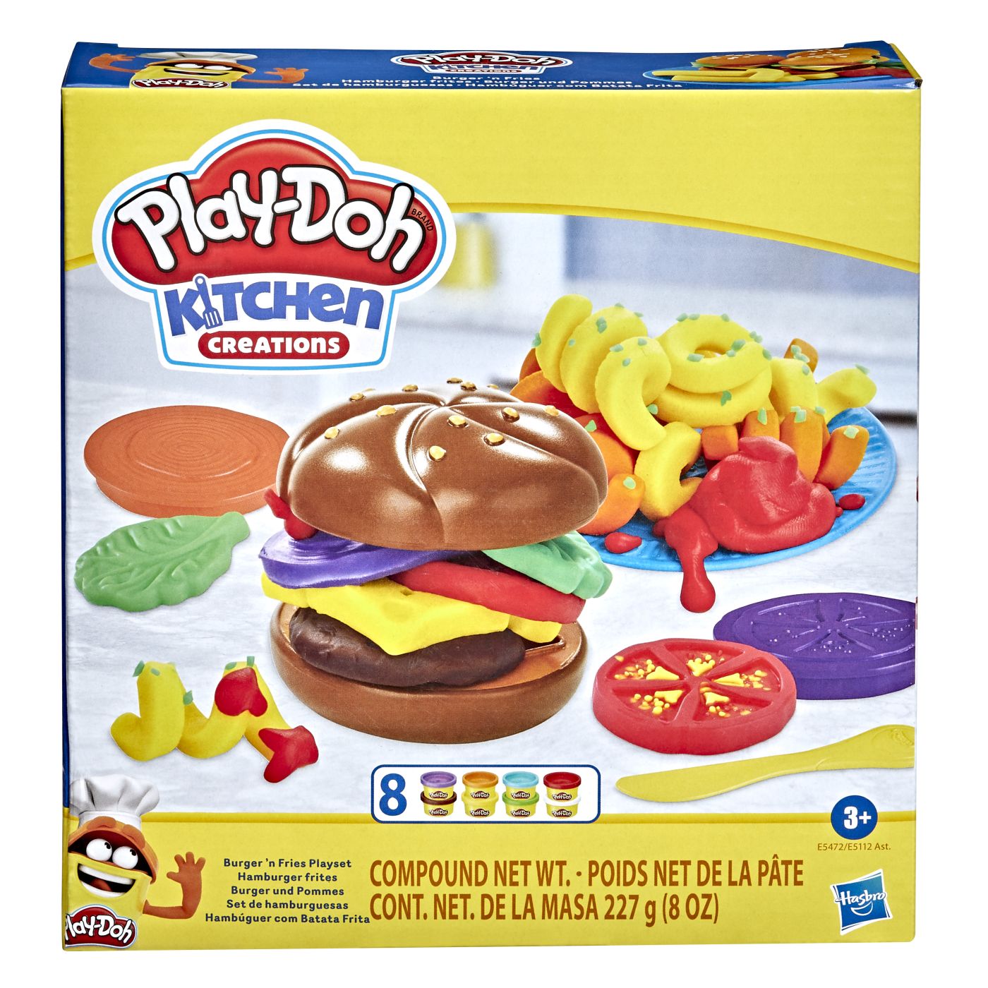 Plastilină și nisip kinetic - PLAY DOH KITCHEN CREATIONS SET DE GATIT HAMBURGER