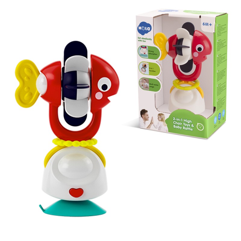 Jucării pentru bebeluși - JUCARIE BEBE CU VENTUZA SI ZORNAITOARE PESTISOR