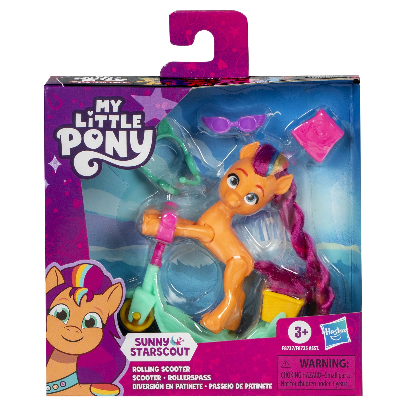 Jucării și jocuri - MY LITTLE PONY SUNNY STARSCOUT PE SCOOTER SET FIGURINA SI 4 ACCESORII