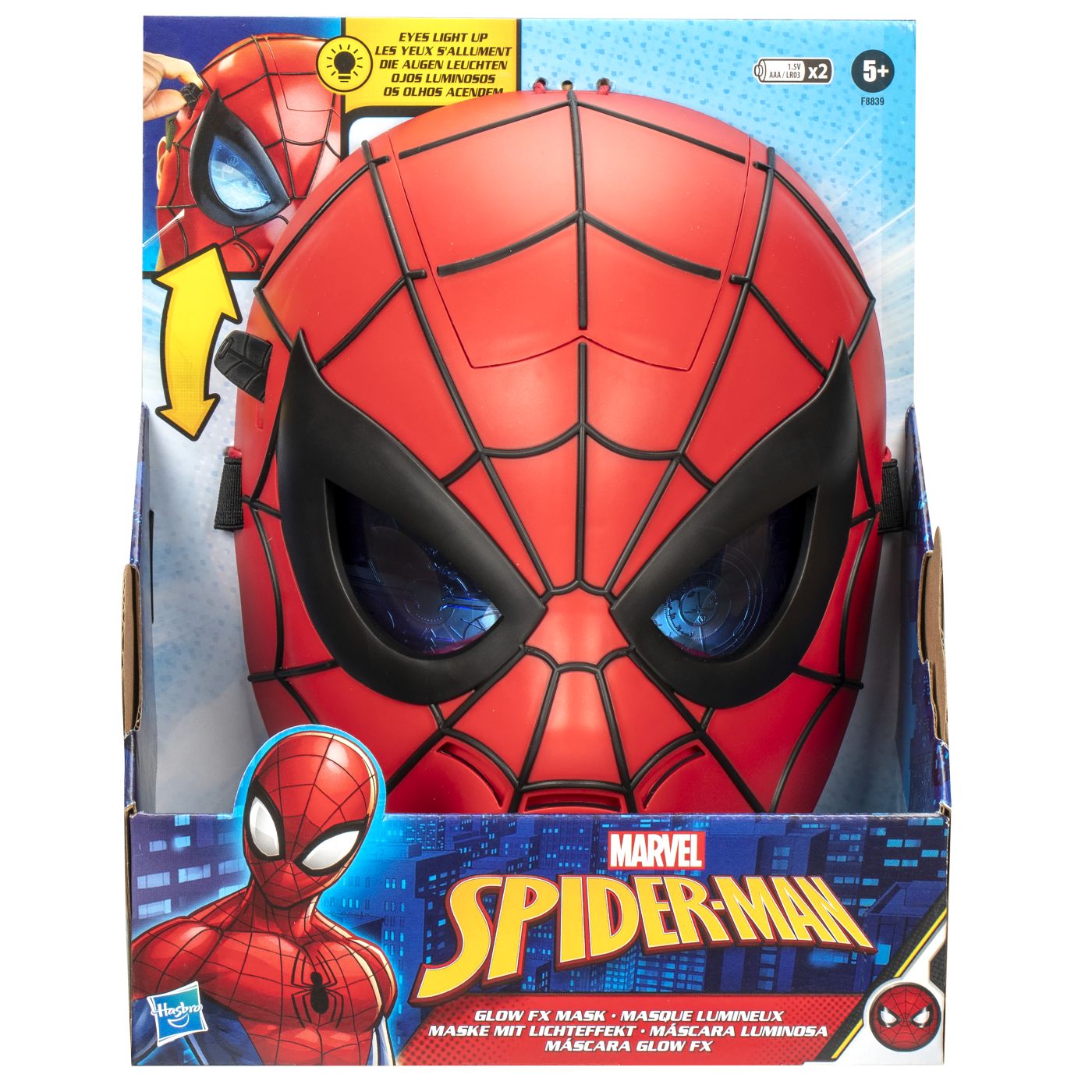 Articole Party - MARVEL SPIDERMAN MASCA GLOW FX CU OCHI LUMINOSI