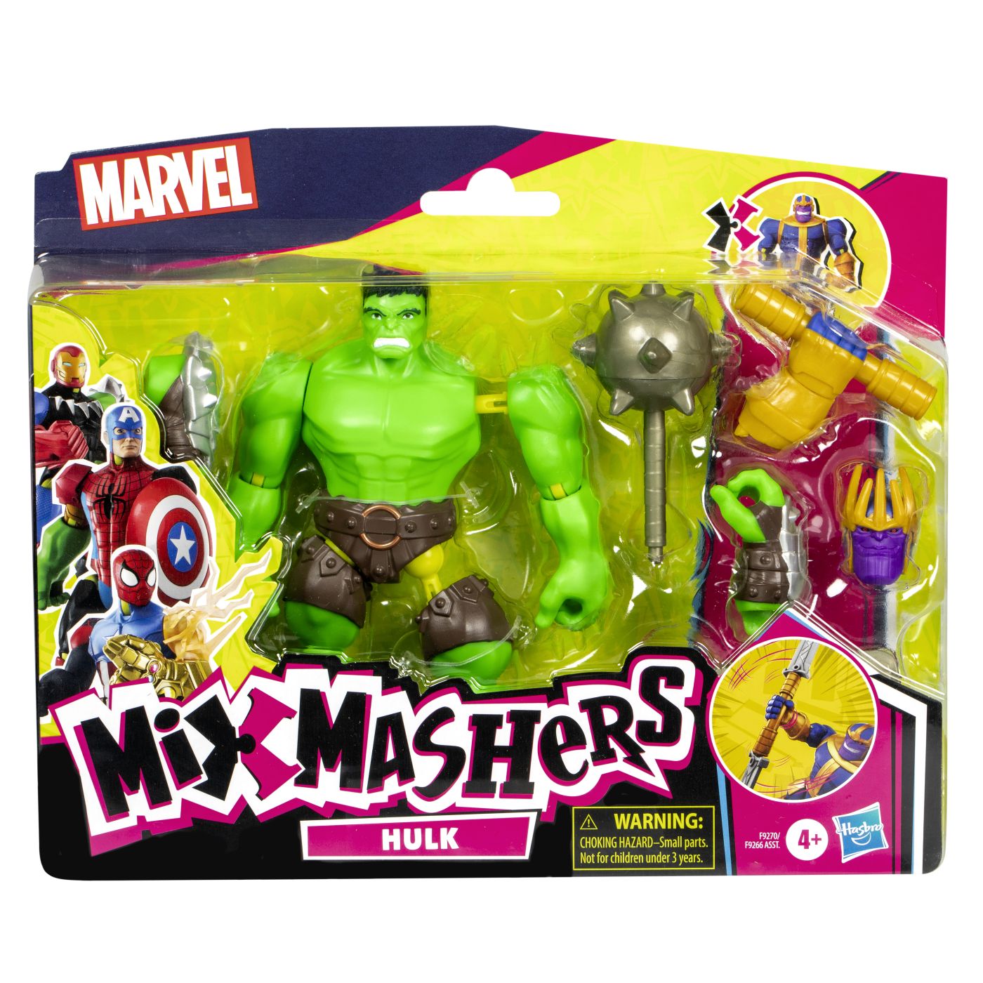 Jucării și jocuri - MARVEL AVENGERS MIX MASHERS SET FIGURINA HULK 12CM SI ACCESORII