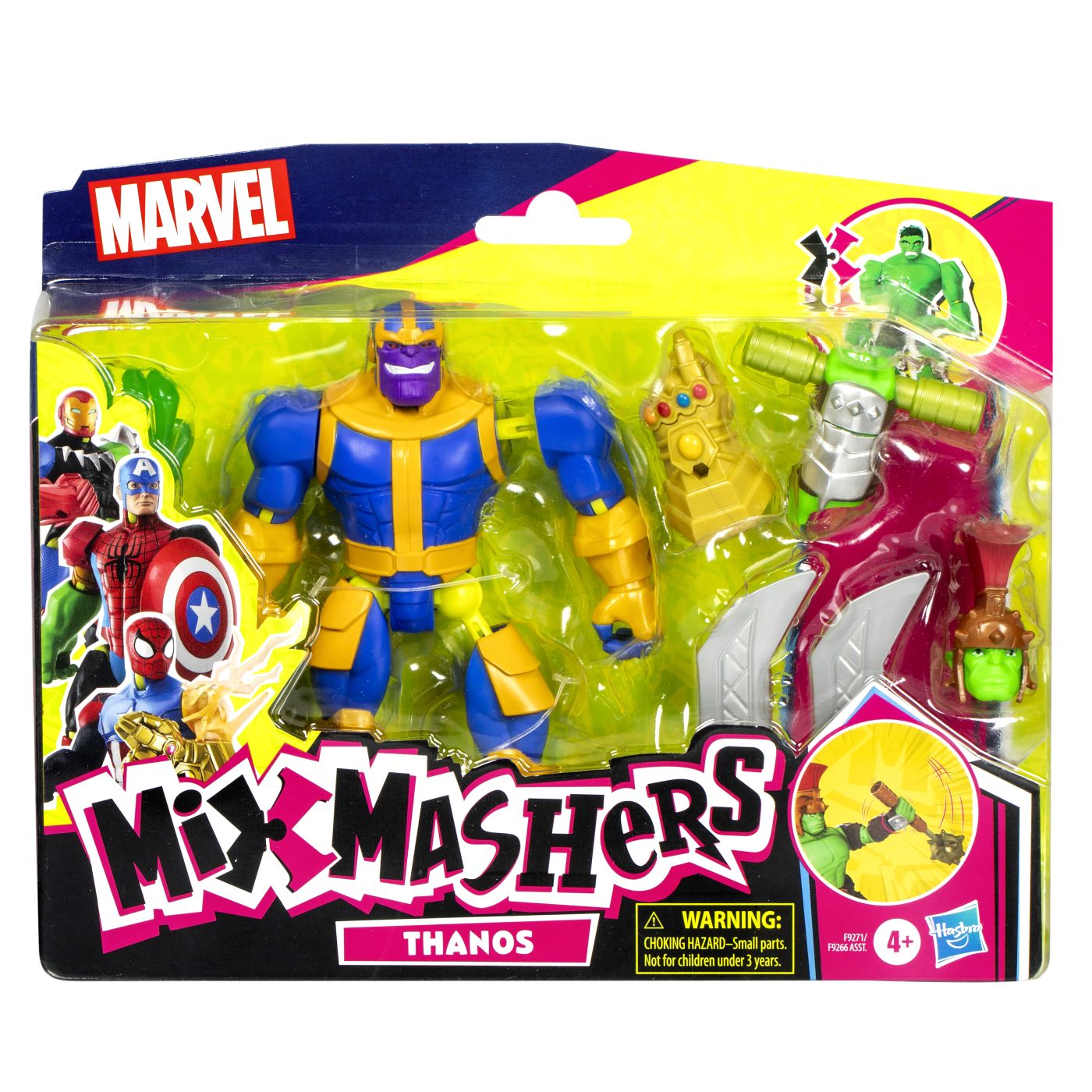 Jucării și jocuri - MARVEL AVENGERS MIX MASHERS SET FIGURINA THANOS 12CM SI ACCESORII