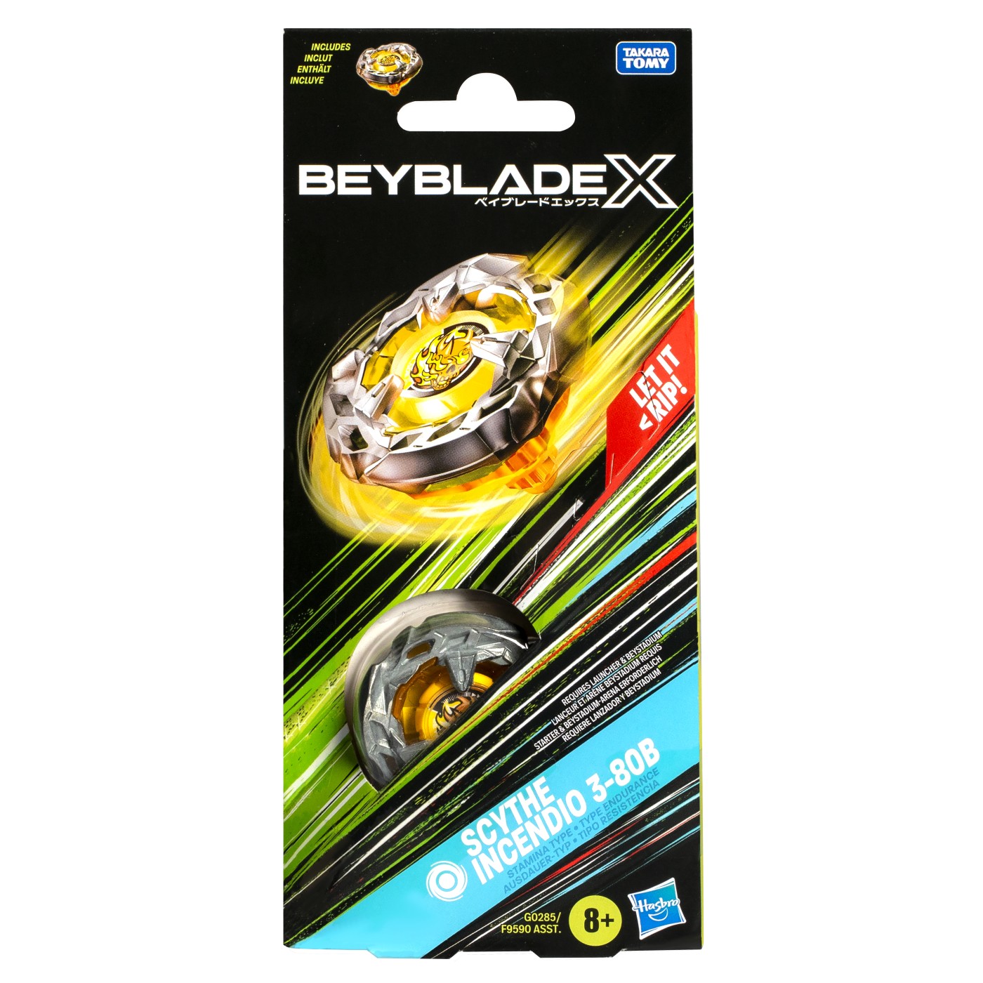 Jucării și jocuri - BEYBLADE X LET IT RIP SPIRALA SCYTHE INCENDIO 3-80B