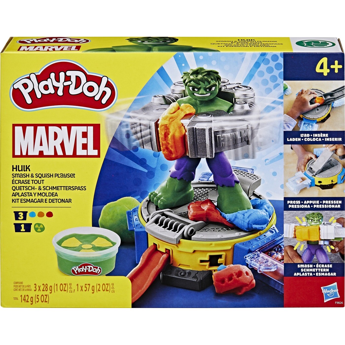 Jucării și jocuri - PLAY DOH MARVEL SET HULK LOVESTE SI ZDROBESTE