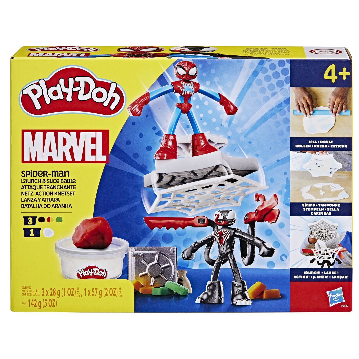 Jucării și jocuri - PLAY DOH SPIDERMAN SET 2 FIGURINE BATALIE CU LANSATOR SI SULITA