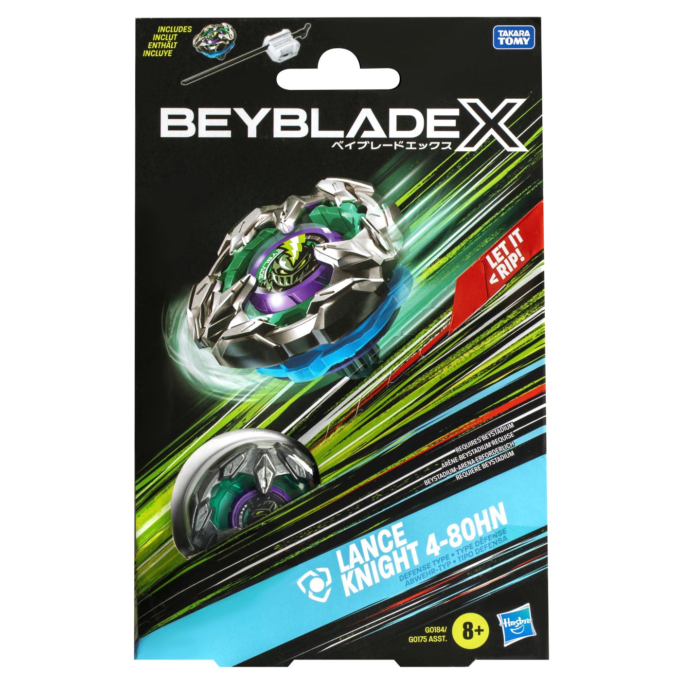 Jucării și jocuri - BEYBLADE X LET IT RIP SET LANSATOR SI ROATA LANCE KNIGHT 4-80HN