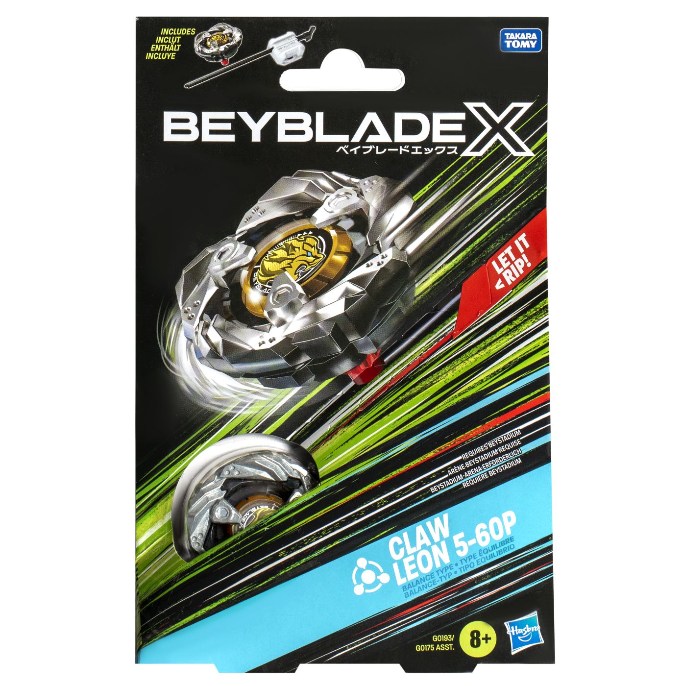 Jucării și jocuri - BEYBLADE X LET IT RIP SET LANSATOR SI ROATA CLAW LEON 5-60P