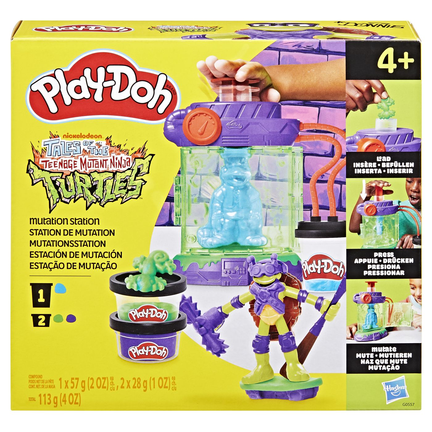 Plastilină și nisip kinetic - PLAY DOH POVESTIRI CU TESTOASE NINJA ADOLESCENTE MUTANTE SET PLASTELINA STATIE DE MUTATII
