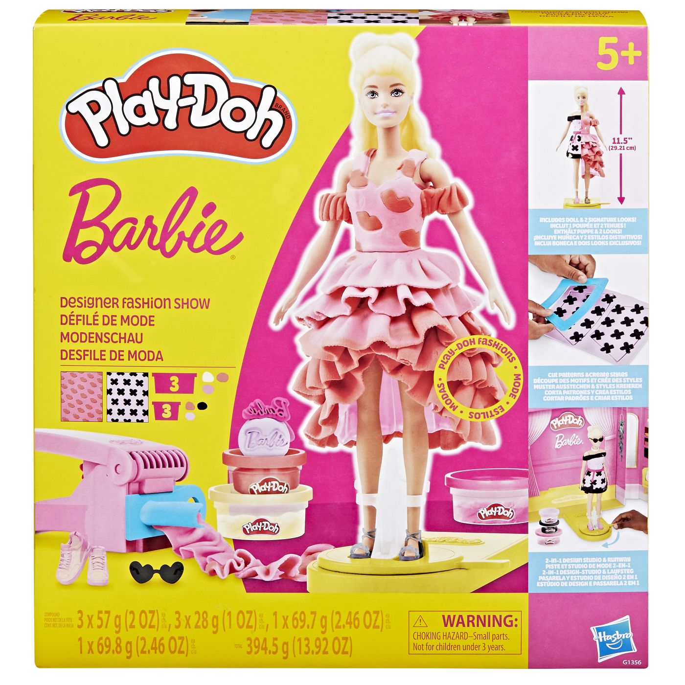 Plastilină și nisip kinetic - PLAY DOH BARBIE SET PLASTELINA PREZENTARE DE MODA A DESIGNERILOR