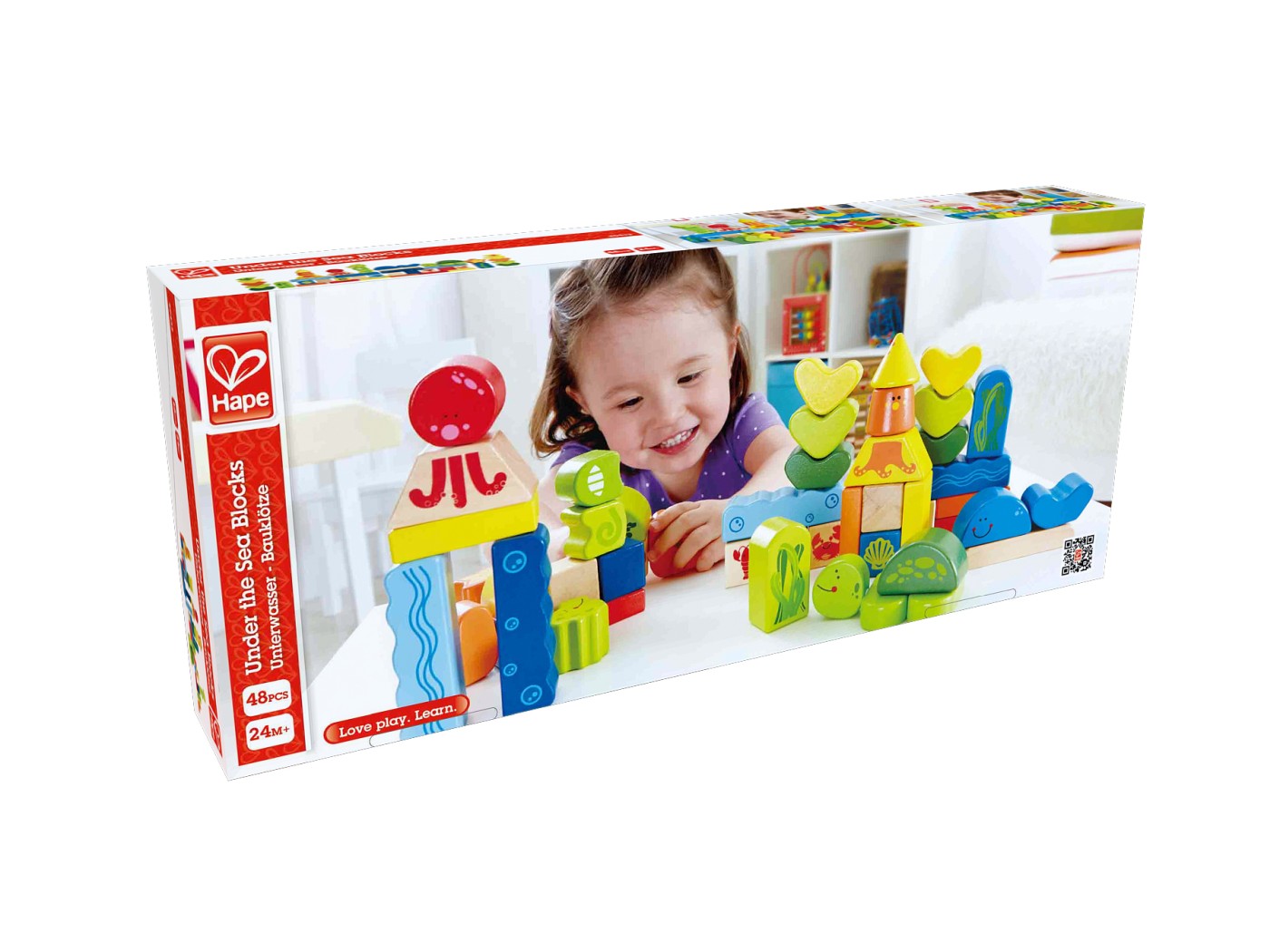 Jucării din lemn - HAPE BLOCURI VIATA MARINA