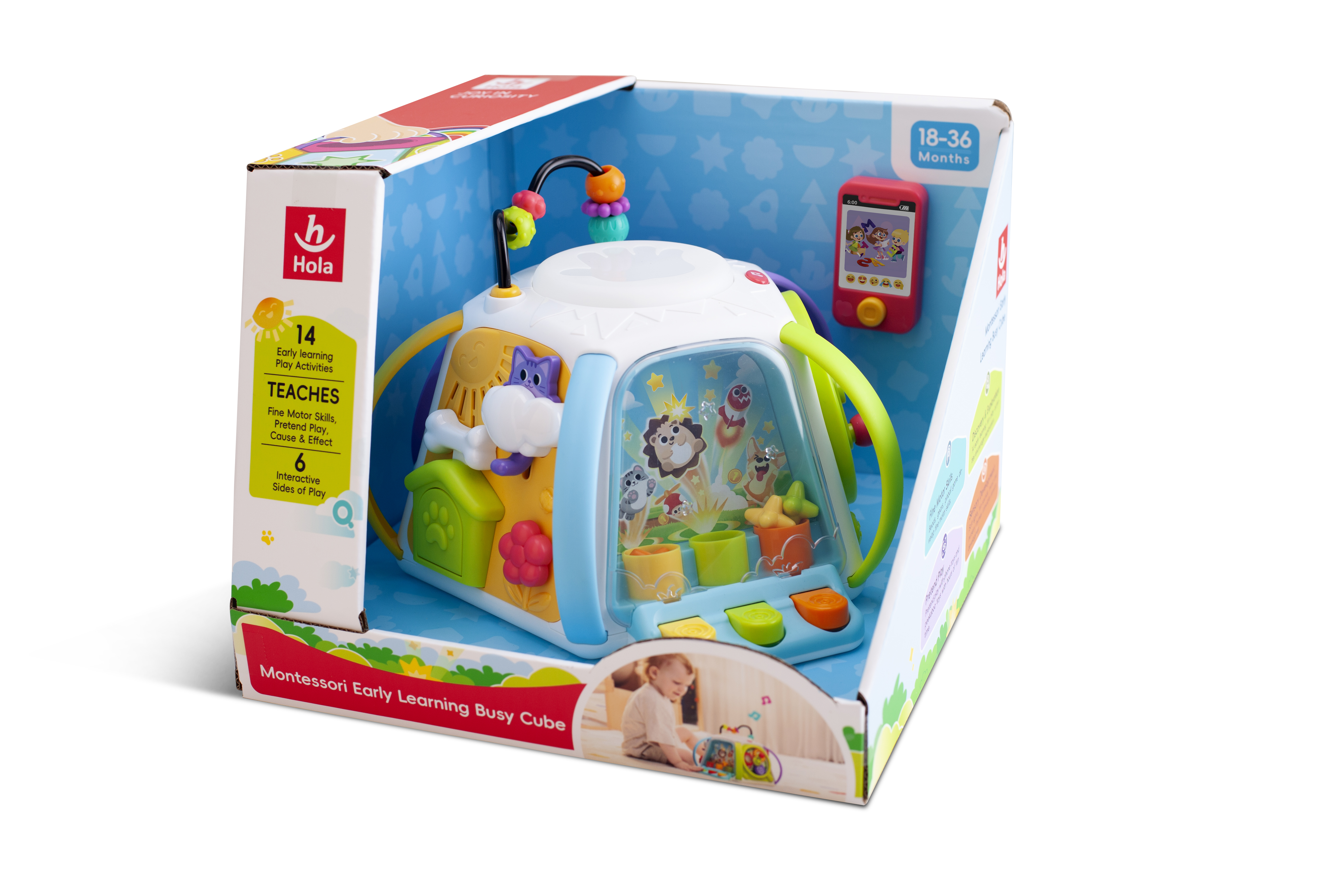 Jucării și jocuri - CUB INTERACTIV MONTESSORI PENTRU INVATARE TIMPURIE