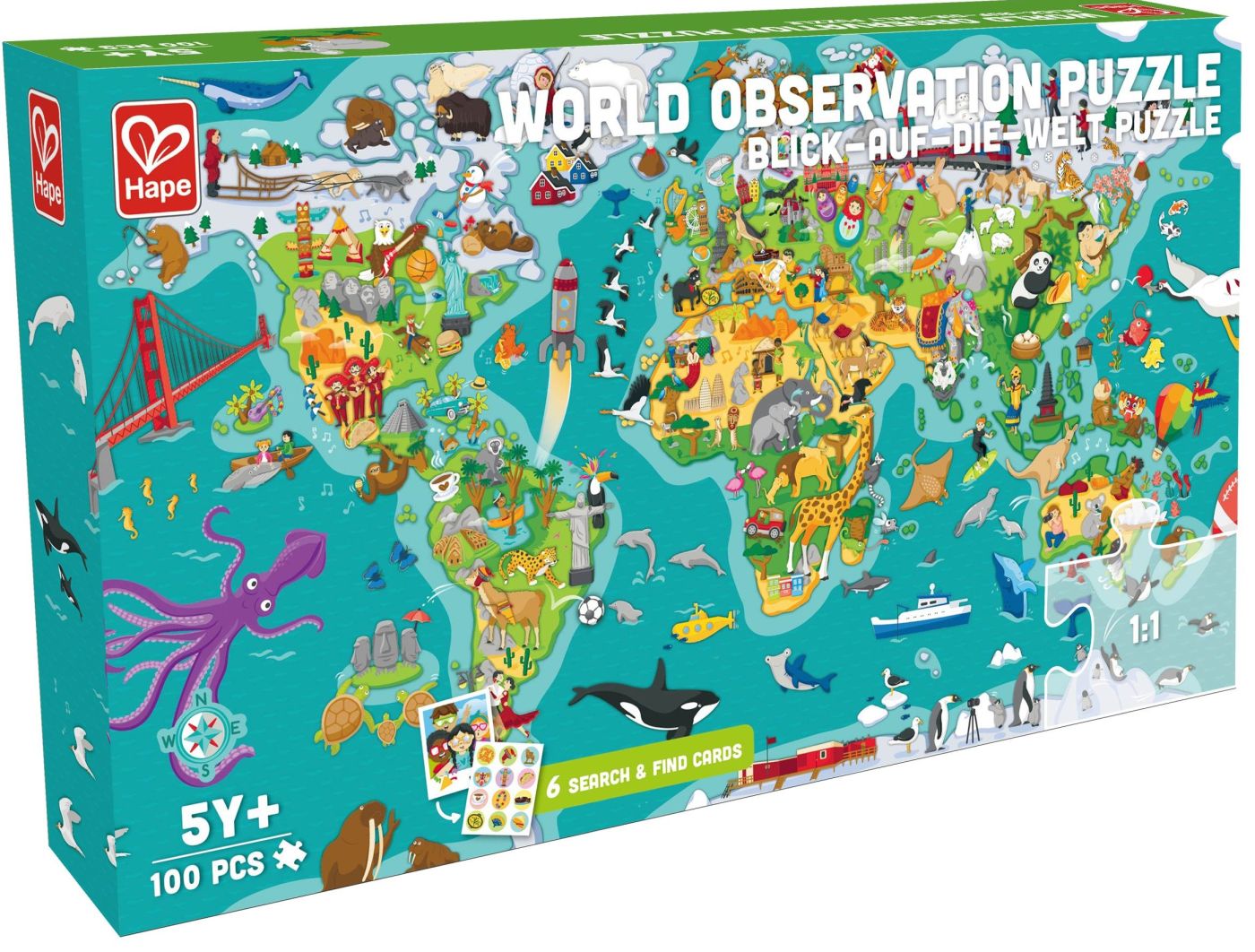 Jucării din lemn - HAPE PUZZLE TURUL LUMII