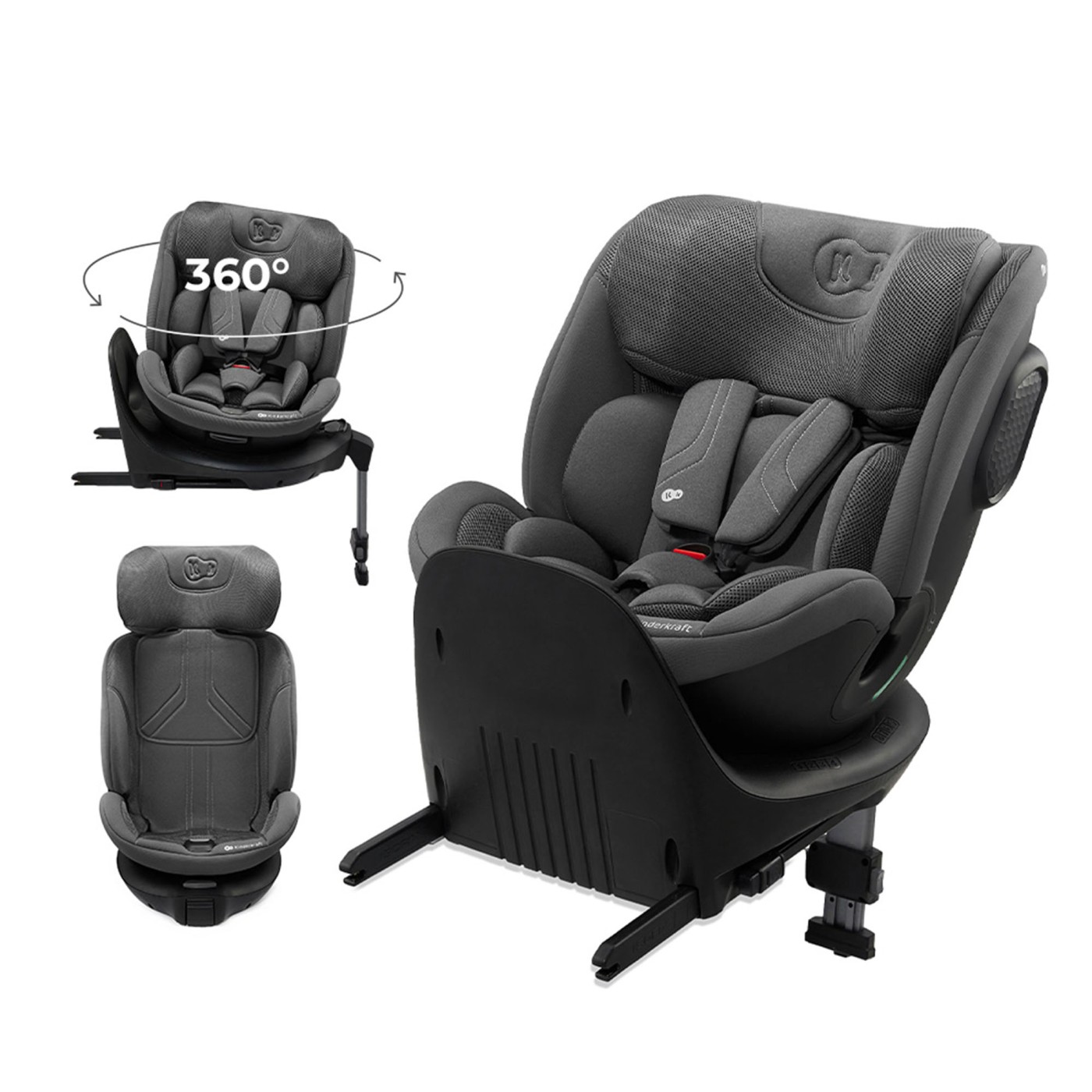 Jucării și articole pentru bebeluși - SCAUN AUTO KINDERKRAFT XRIDER 2 I-SIZE 40-150 CM GREY