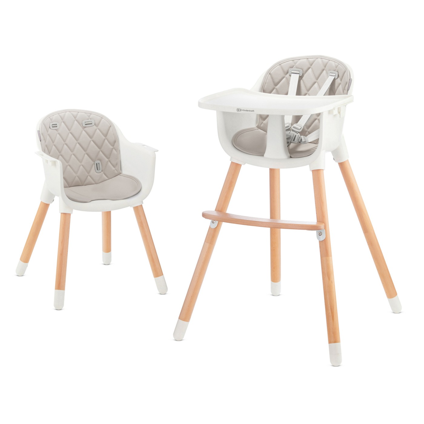 Jucării și jocuri - SCAUN DE MASA KINDERKRAFT SIENNA, 2 IN 1, GREY