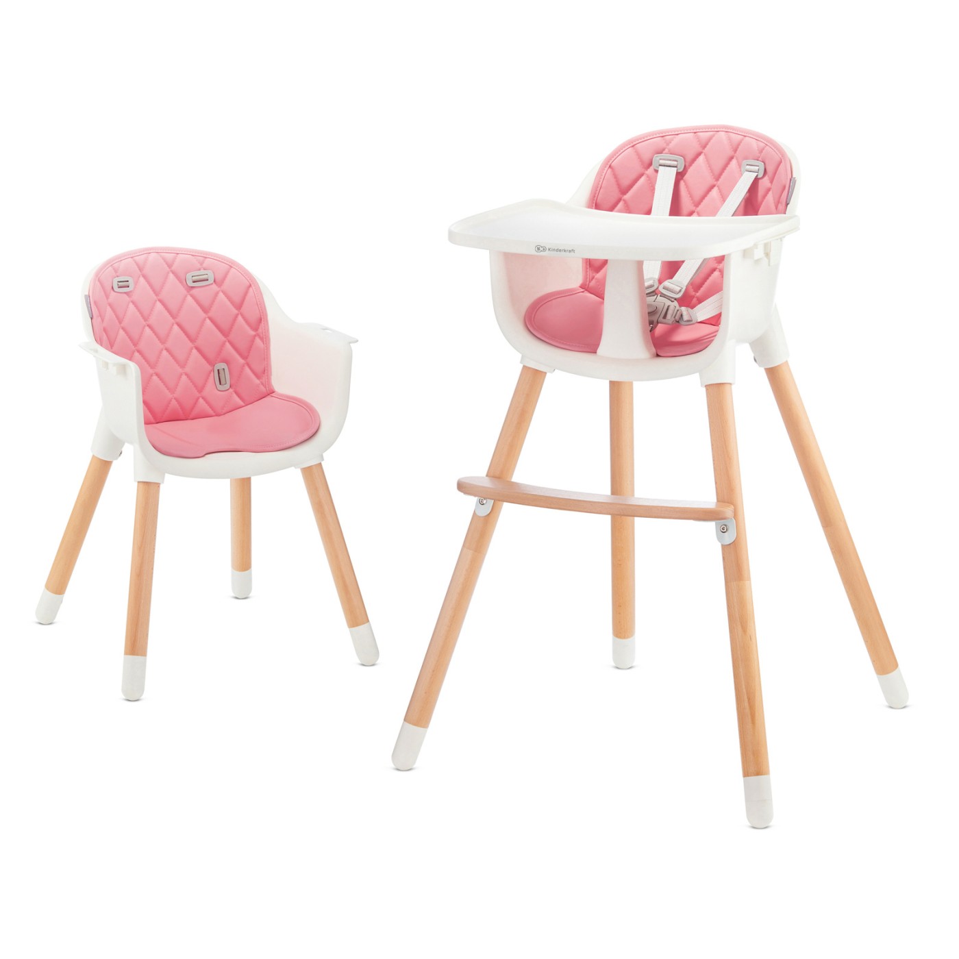 Jucării și jocuri - SCAUN DE MASA KINDERKRAFT SIENNA, 2 IN 1, PINK