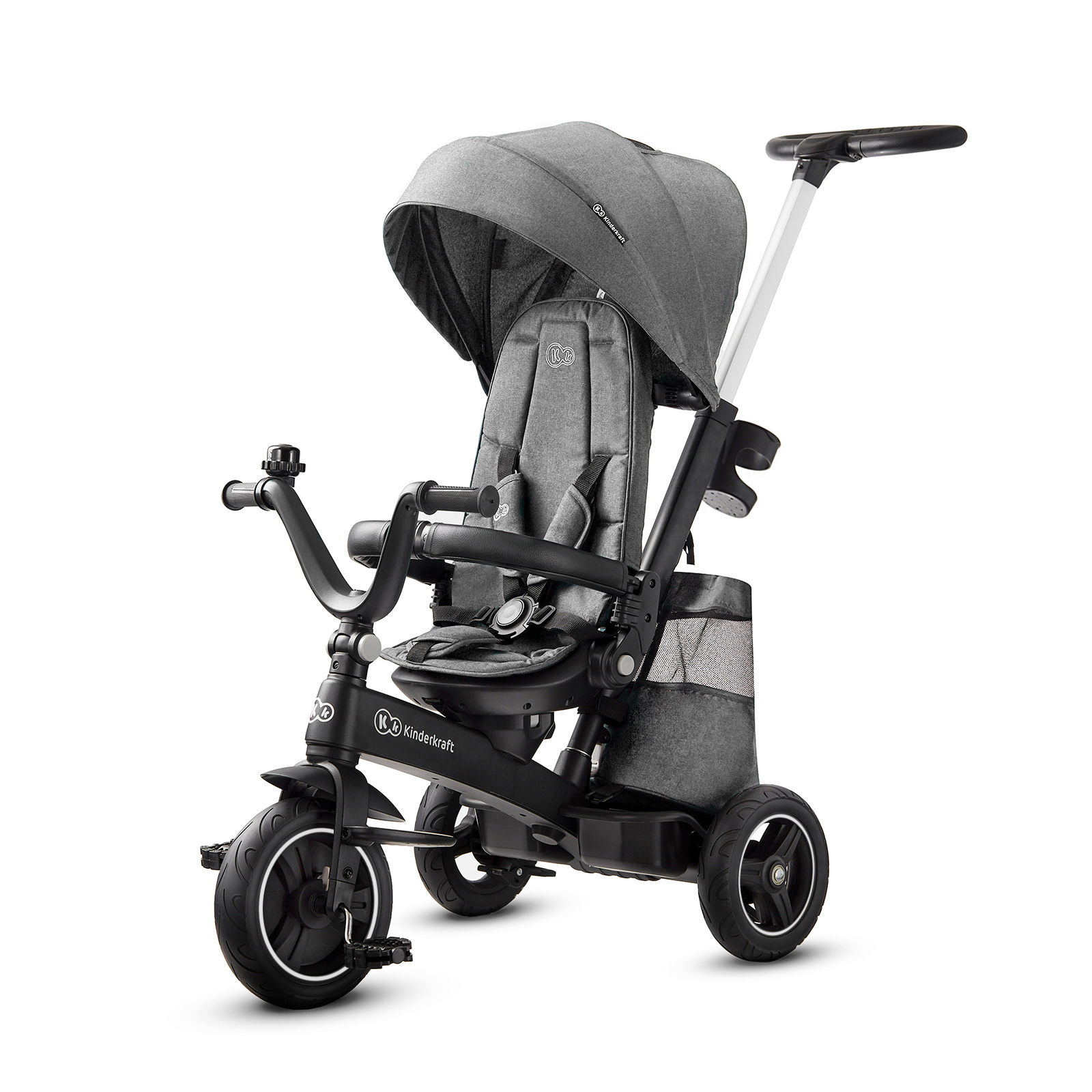 Jucării și jocuri - TRICICLETA KINDERKRAFT EASYTWIST, PLATINUM GREY