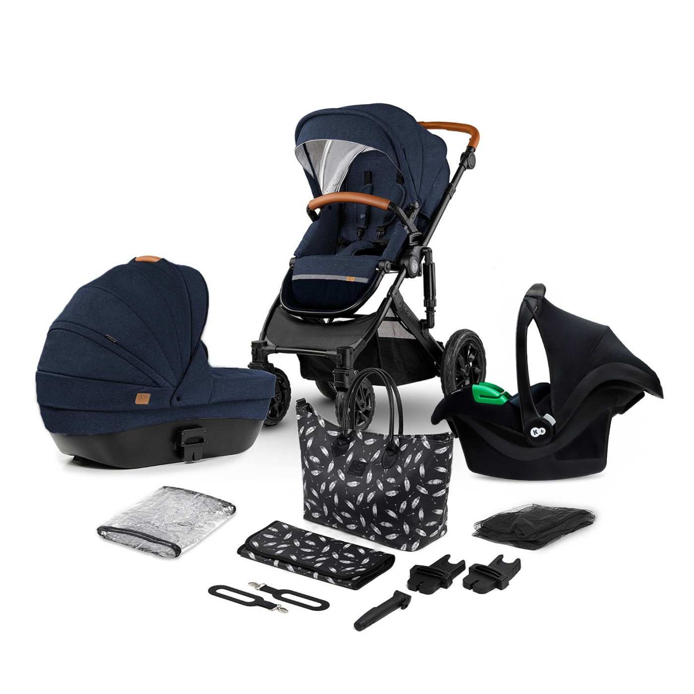 Cărucioare - CARUCIOR 3 IN 1 KINDERKRAFT PRIME 3IN1 MINK PRO NAVY