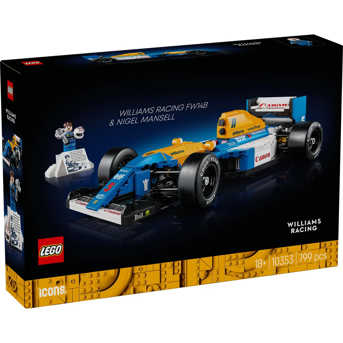 Jucării și jocuri - LEGO ICONS WILLIAMS RACING FW14B SI NIGEL MANSELL 10353