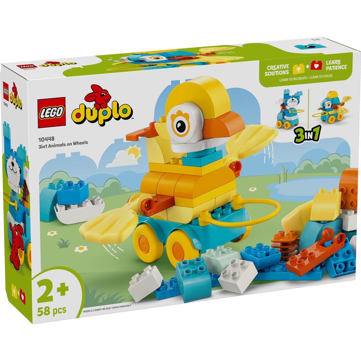 Jucării și jocuri - LEGO DUPLO ANIMALE PE ROTI 3 IN 1 10448
